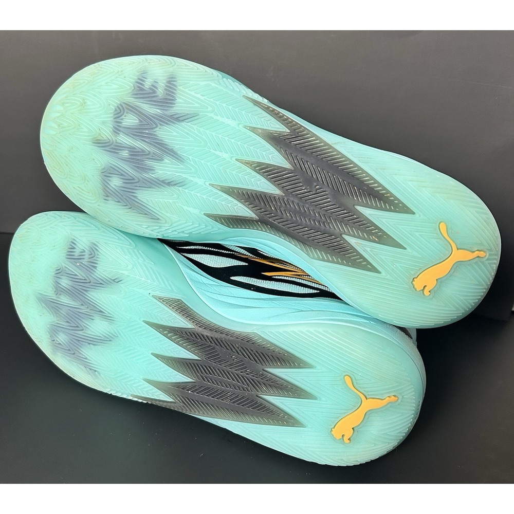 Puma LaMelo Ball MB.02 Shoes Mens 11.5 Honeycomb Aqua Mesh Basketball Sneakers - Picture 10 of 10